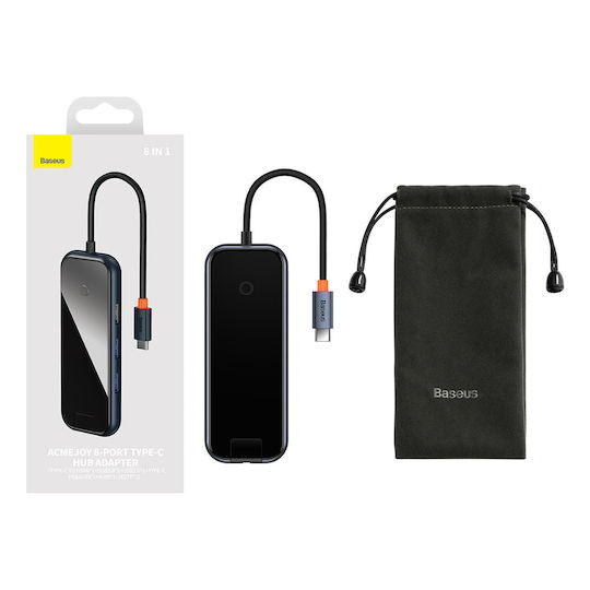 Baseus AcmeJoy USB-C Docking Station με HDMI 4K PD Γκρι