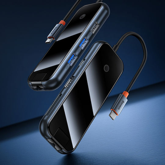 Baseus AcmeJoy USB-C Docking Station με HDMI 4K PD Γκρι