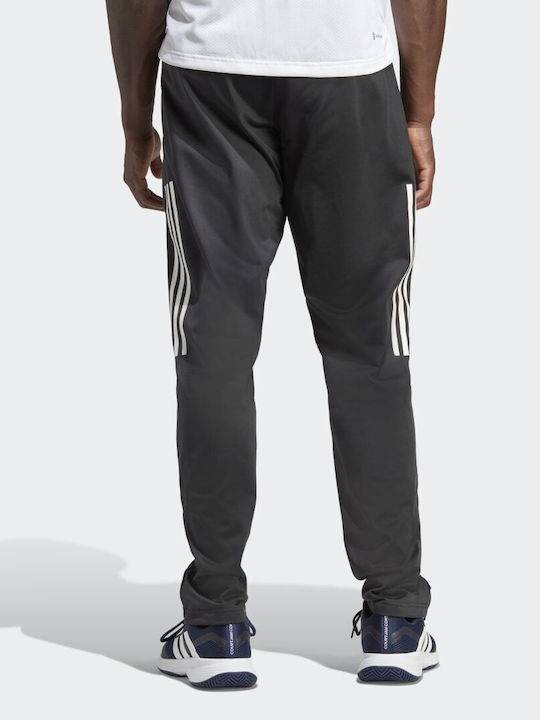 Adidas Stripes Knitted Tennis Men's Sweatpants with Rubber Black