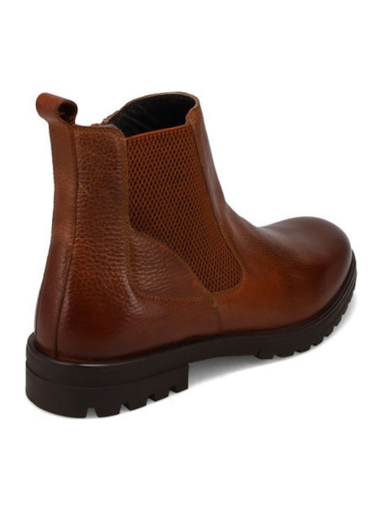 Leder Tabac Braun Chelsea Stiefeletten