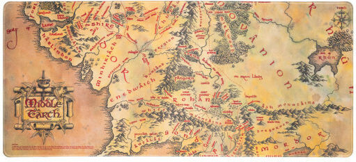 Grupo Erik Middle Earth Map Lord of the Rings Gaming Mouse Pad XXL 800mm MGGE020