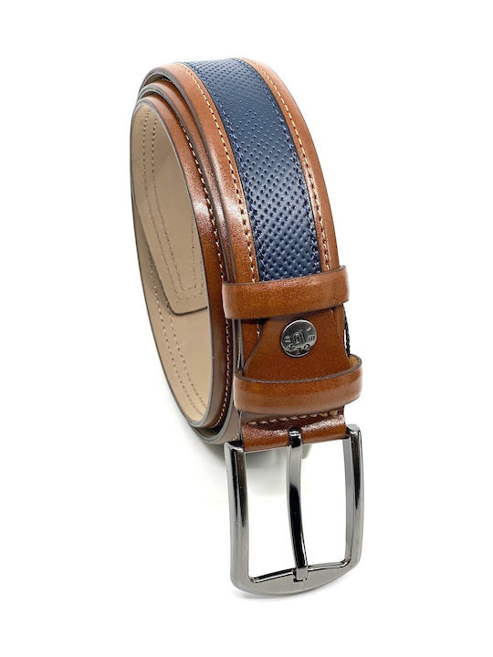 Legend Accessories Men's Artificial Leather Belt Blue