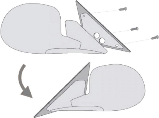 Racesport Bases Car Exterior Mirrors Toyota Corolla 97-02 2pcs