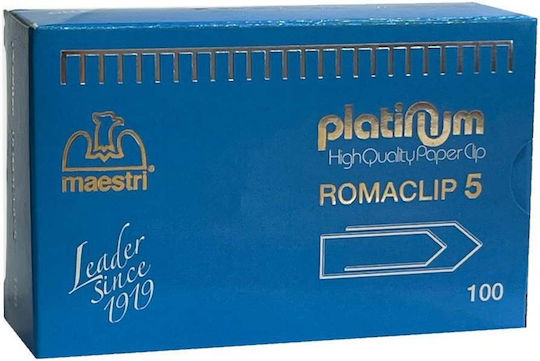 Romeo Maestri Platinum Büroklammern 50mm Nr. 5 100Stück
