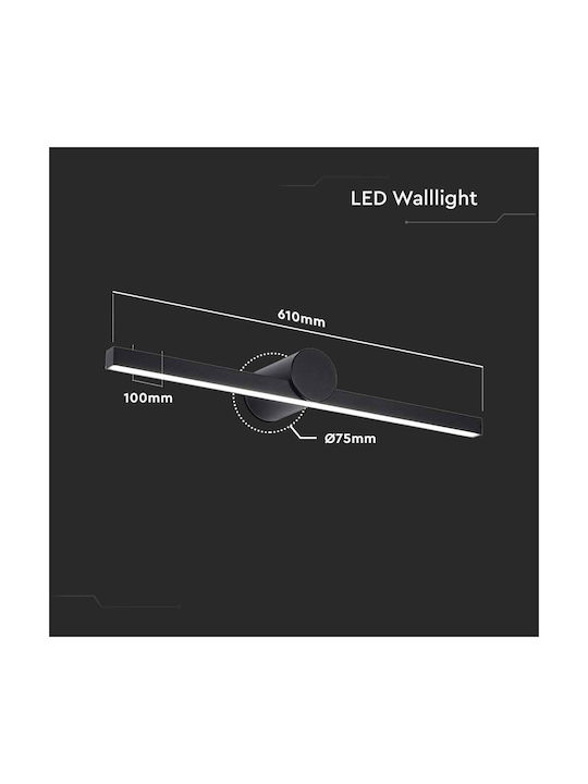 V-TAC Wall-Mounted Outdoor Light LED IP65 10W with Warm White Light 61x10x7.5εκ.