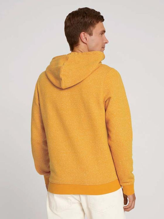 Tom Tailor Men's Sweatshirt with Hood and Pockets Yellow