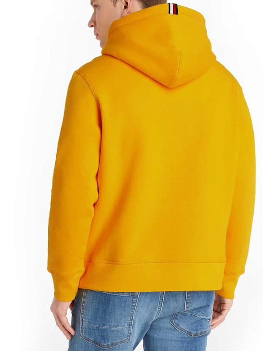 Tommy Hilfiger Men's Sweatshirt with Hood and Pockets yellow