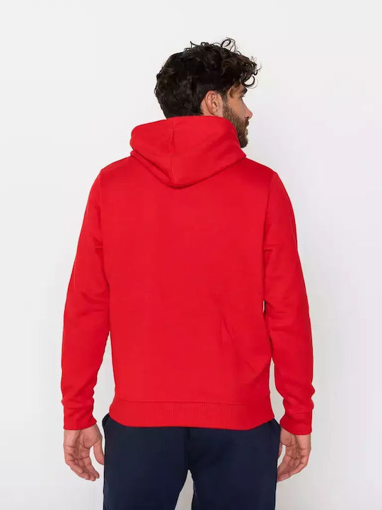 Fila Men's Sweatshirt with Hood and Pockets Red