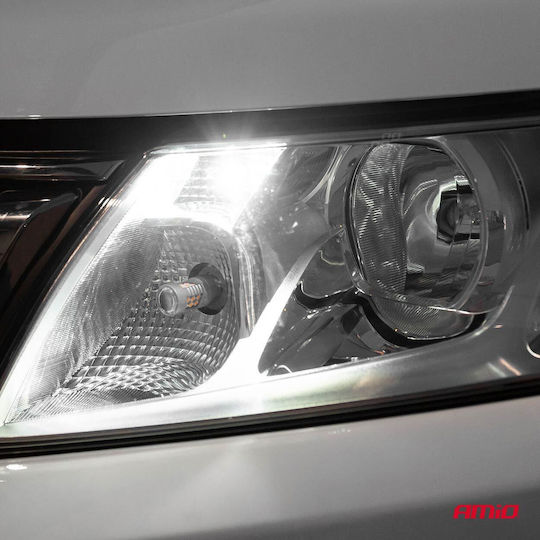 AMiO Лампи Автомобила T10 Canbus LED 5600К Хладно бяло 12V 1.9W 2бр