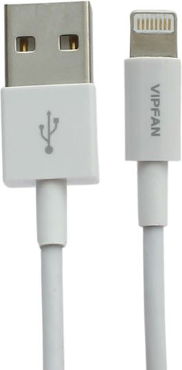 Vipfan Vipfan X03 USB-A zu Lightning Kabel Weiß 1m