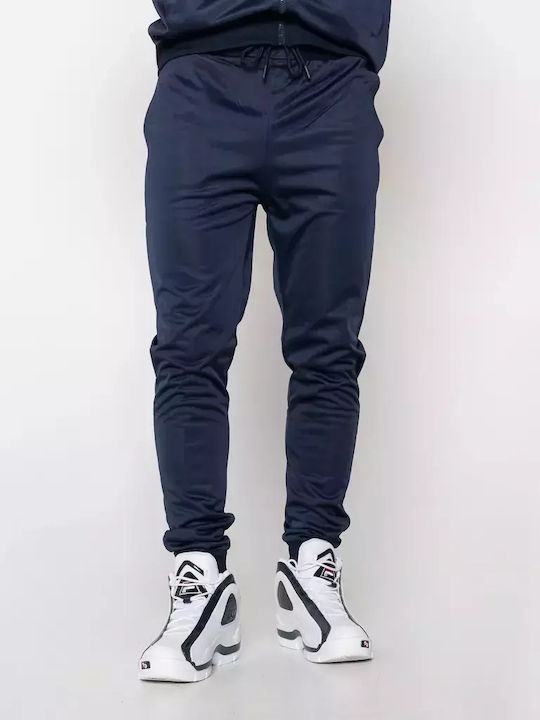 Jaylen Tracksuit Glossy with Elastic Navy Blue