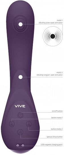 Vive Miki Δονητής G-Spot Flickering G-Spot Vibrator 17cm Purple