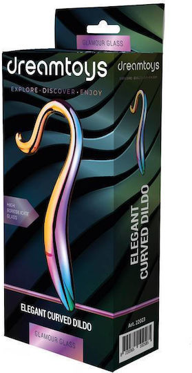 Dream Toys Elegant Curved Glamour Glass Γυάλινο Dildo 18cm