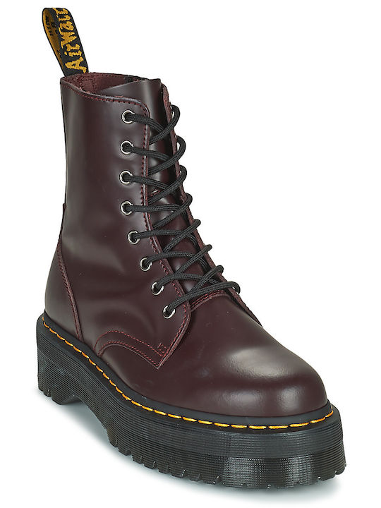 Jadon Smooth Leather Women's Ankle Boots Burgundy