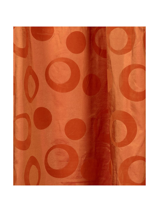 Silk Fashion Curtain with Pencil Pleat 082 Orange 6978000004356 300x300cm