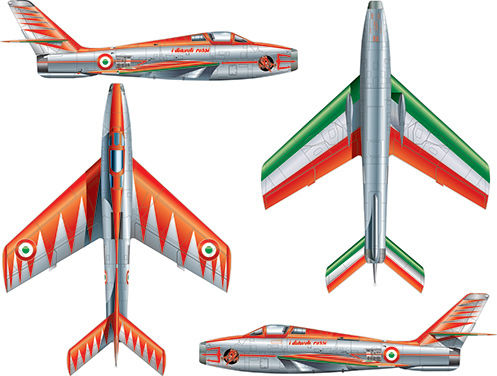 Italeri Φιγούρα Μοντελισμού Αεροπλάνο F-84F Thunderstreak σε Κλίμακα 1:48 27.5εκ.