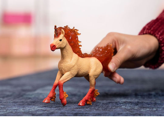 Schleich-S Miniature Toy Elementa Fire Unicorn Stallion Bayala for 5-12 Years Old