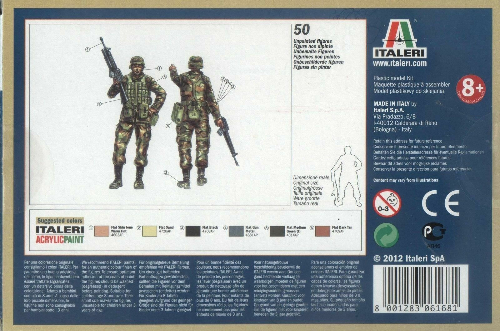 ITALERI 6168 1/72 Infanterie U.S. Années 90 – U.S. Infantry 90s