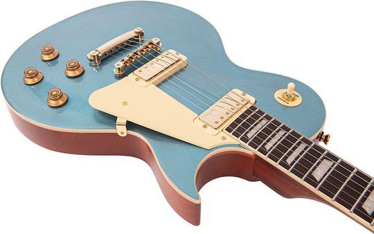 Vintage Electric Guitar Single Cut Gun Hill Blue