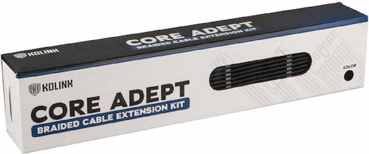 Kolink Core Adept Braided Cable Extension Kit Периферни - Периферни Кабел Черен (COREADEPT-EK-BLK)