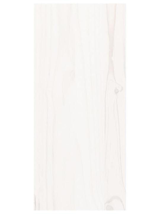 vidaXL Freistehend Flaschenhalter Hölzernes für 25 Flaschen White 56x25x56εκ.