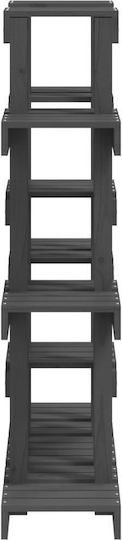 vidaXL Blumentopf-Regal Holz Grau 104.5cmx25cmx109.5cmcm.