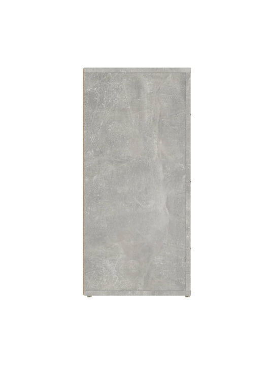 Office Storage Chipboard Cabinet Grey Concrete L40xW33xH70cm