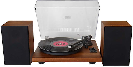 Soundmaster PL711BR PL711BR Πικάπ με Προενίσχυση και Ενσωματωμένα Ηχεία Καφέ