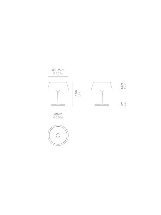 Zafferano Sister Mini Schreibtisch Leuchte LED Außenbereich IP65 Gold