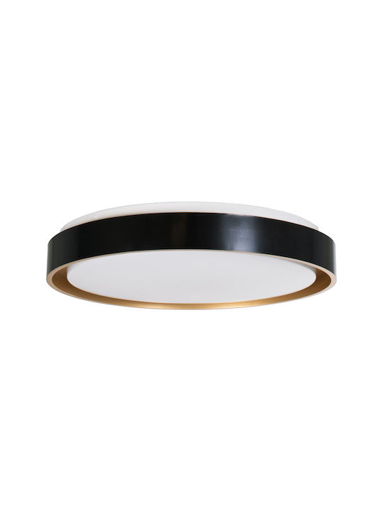GloboStar Barchetta Deckenleuchte 48cm Schwarz mit Integrierter LED und Fernbedienung