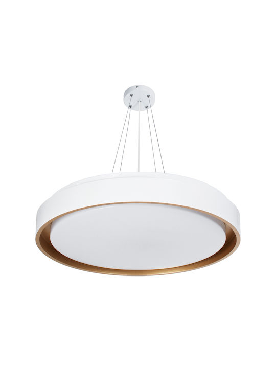 GloboStar Barchetta Round Pendant LED Panel with Warm White Light 2700K