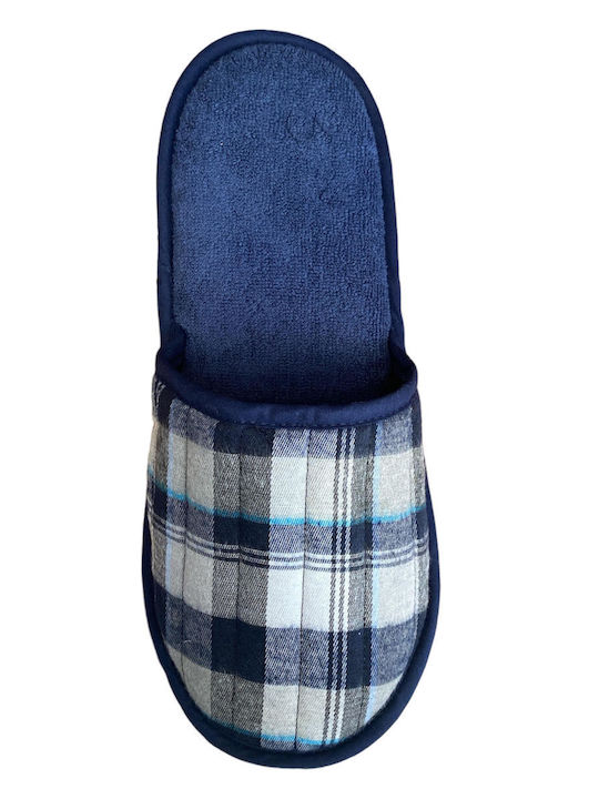 Men's Printed Slippers Blue