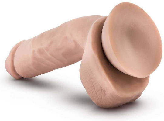 Blush X5 Dildo realist cu Testicule și Ventuză Vanilie 22cm
