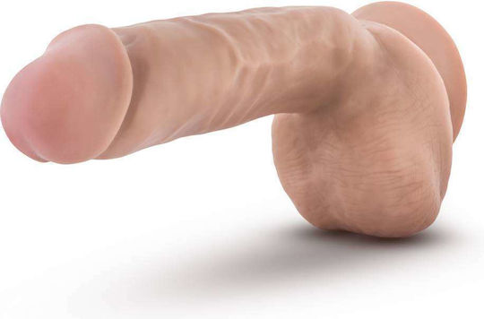Blush X5 Dildo realist cu Testicule și Ventuză Vanilie 22cm