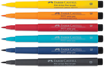 Faber-Castell Pitt Artist Zeichenmarker Mehrfarbig 6Stück