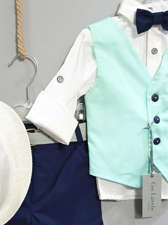 Guy Laroche Costum De Botez Turcoaz 6 Bucăți