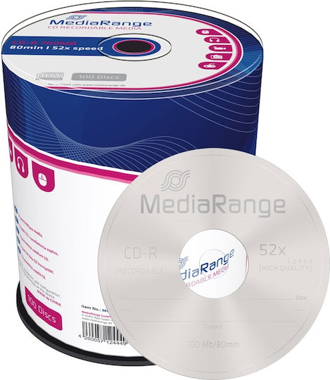 MediaRange Εγγράψιμα CD-R 52x 700MB Cake Box 100τμχ