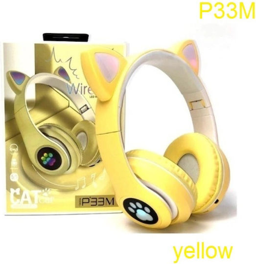 Cat P33M Fără fir / Cu fir Pentru copii On Ear Căști cu 10 ore de Funcționare Galbene