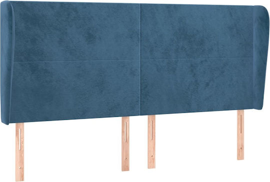 vidaXL Κεφαλάρι Κρεβατιού Υφασμάτινο Μπλε 203x118cm