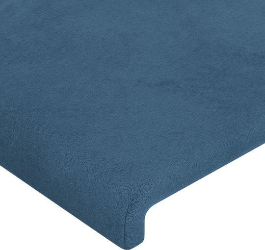 vidaXL Κεφαλάρι Κρεβατιού Υφασμάτινο Μπλε 203x118cm