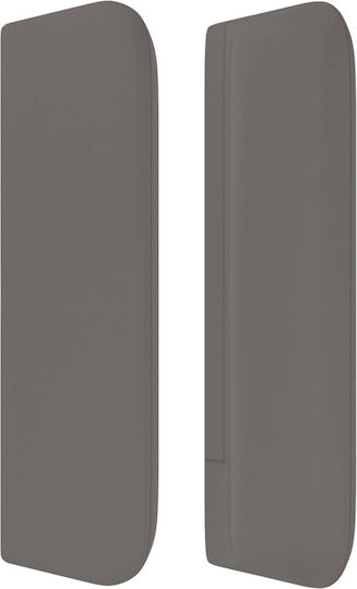 vidaXL Κεφαλάρι Κρεβατιού με Δερματίνη Γκρι 147x88cm