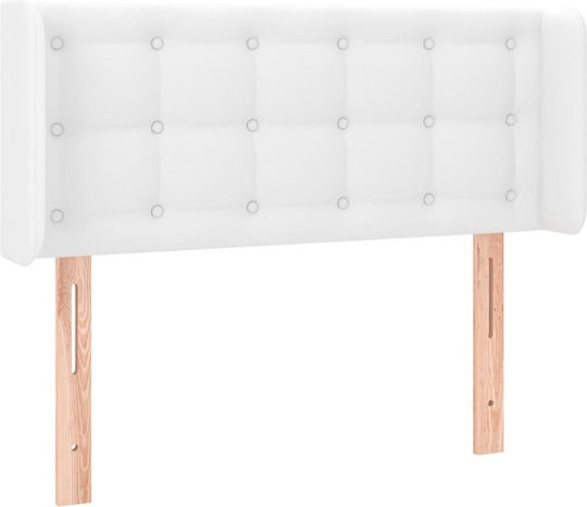 vidaXL Bed Headboard with Leatherette in White Color 83x16x78cm