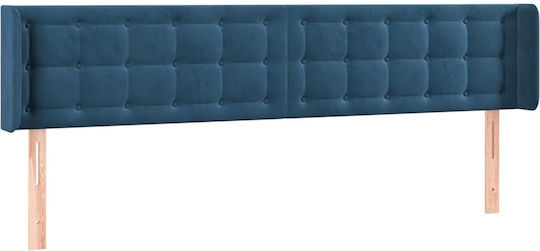 vidaXL Stoff Kopfstütze für Betten Dunkelblau 163x88cm
