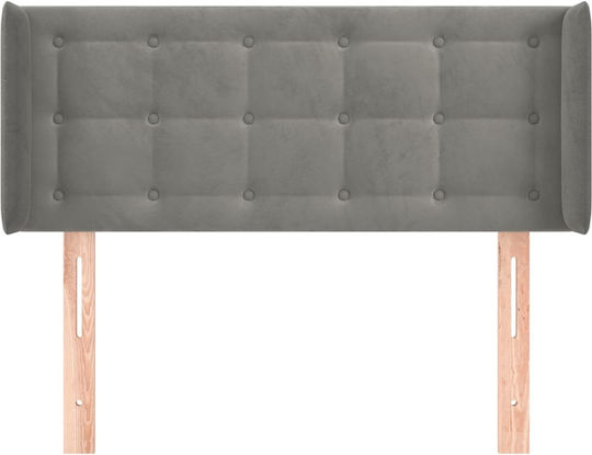 vidaXL Fabric Bed Headboard Light Gray 103x88cm