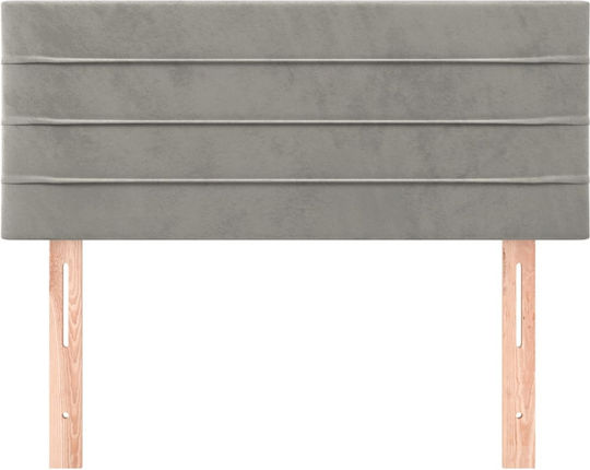 vidaXL Fabric Bed Headboard Light Gray 100x78cm