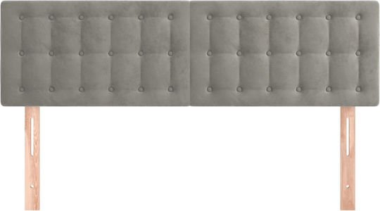 vidaXL Fabric Bed Headboard Light Gray 144x78cm