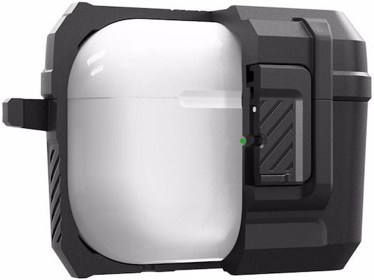 Spigen Lock Fit Silicone Case with Hook in Black for Apple AirPods Pro 2