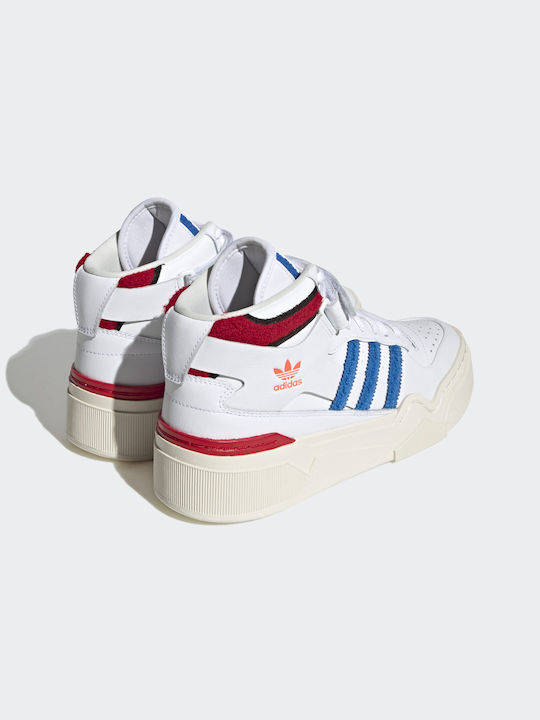 Forum Bonega Flatforms Sneakers Cloud White / Bright Royal / Better Scarlet