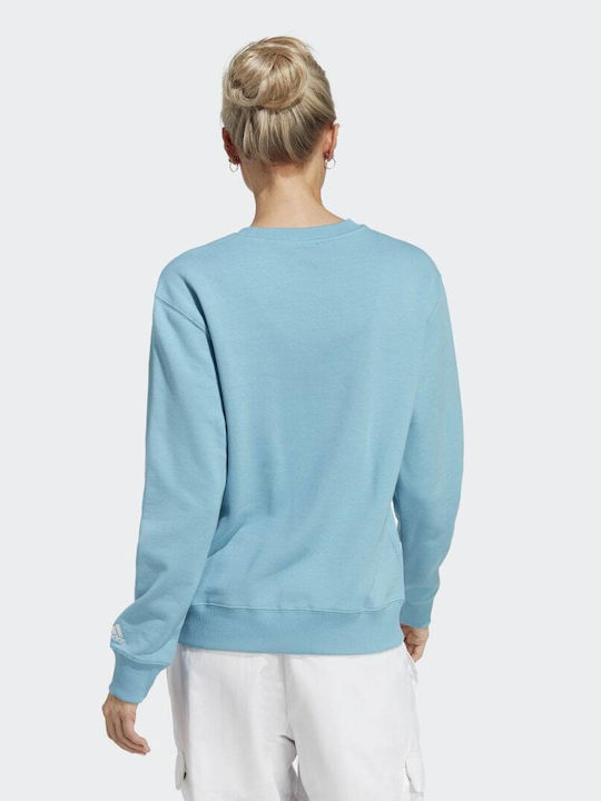 Adidas Essentials Linear French Terry Women's Sweatshirt Preloved Blue