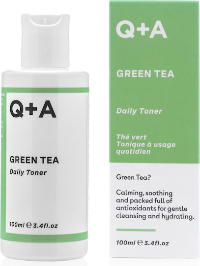 Q+A Natural Skincare Grüner Tee Gesichtswasser Tonisierung 100ml